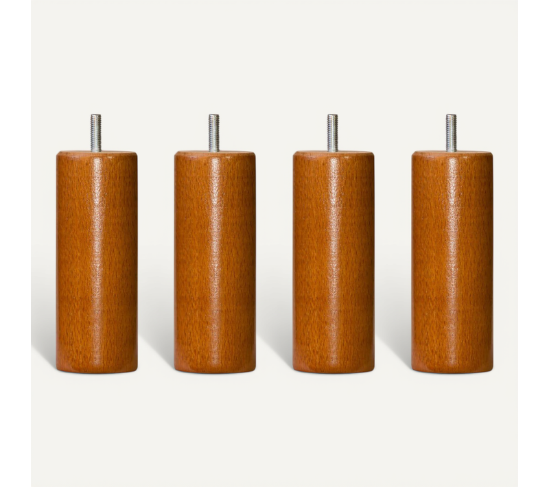 Pied Cylindrique Bois (lot De 4)