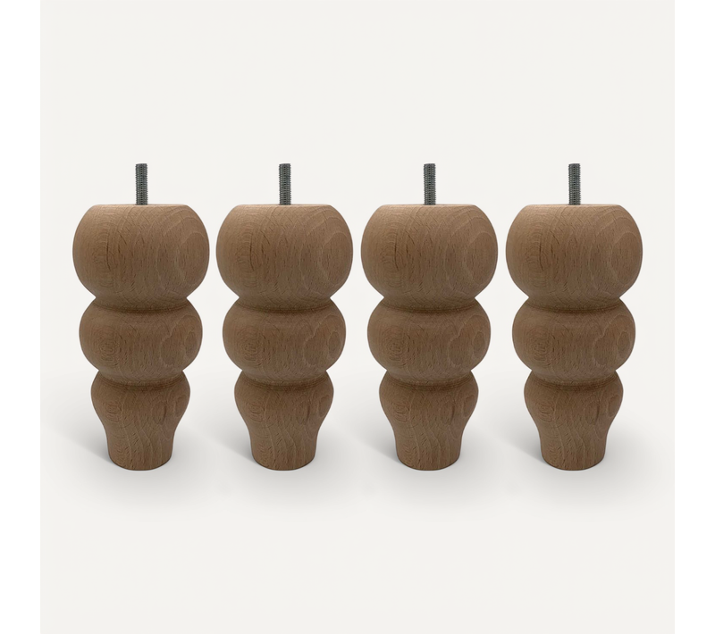Pied Romantique Bois (lot De 4)