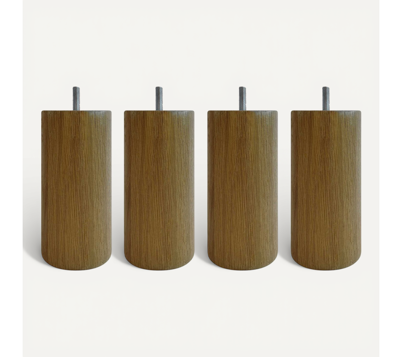Pied Cylindrique Chêne Massif (lot De 4)