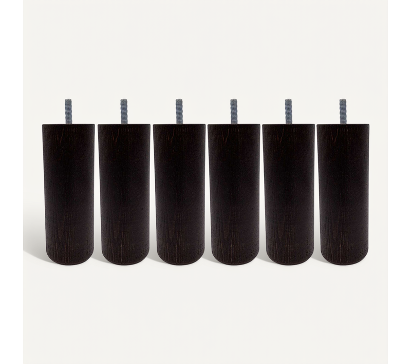 Pied Cylindrique Bois (lot De 6)