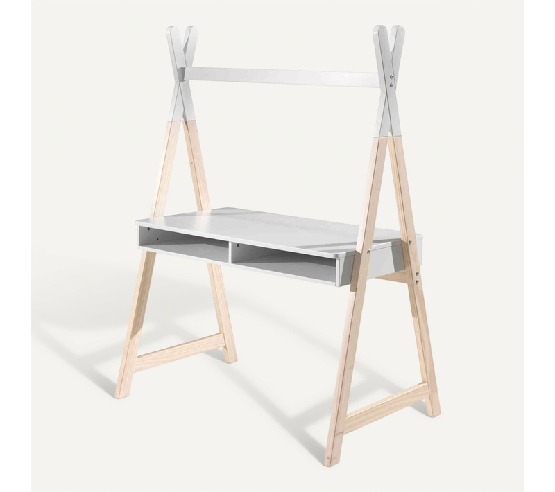Bureau Tipi 2 Niches En Bois Blanc