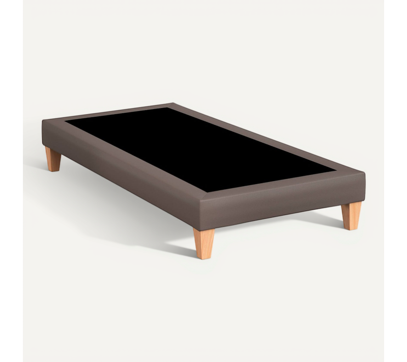 Sommier Déco Simili Cacao 2x100x200