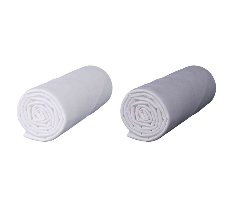 Drap Housse Bébé Coton Jersey Bio (lot De 2) Blanc