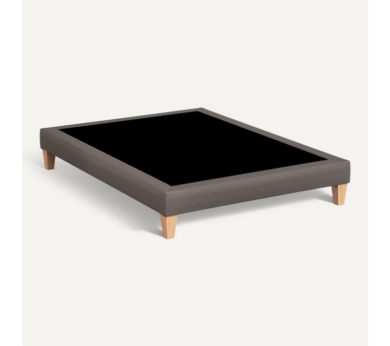 Sommier Déco Simili Cacao 180x200