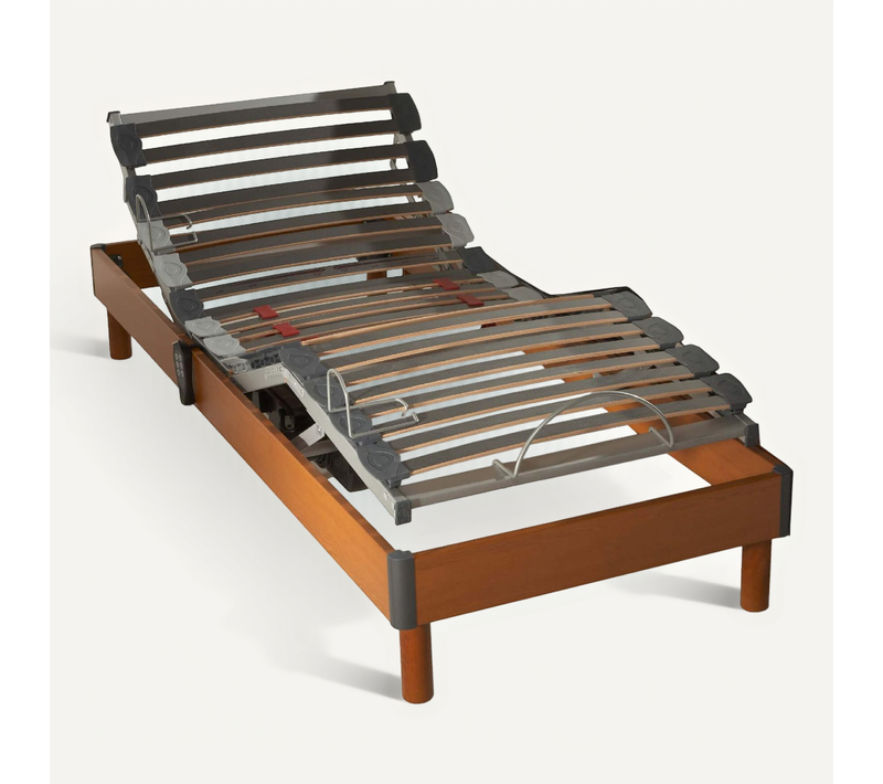 Sommier De Relaxation électrique À Lattes Bois Foncé 70x190