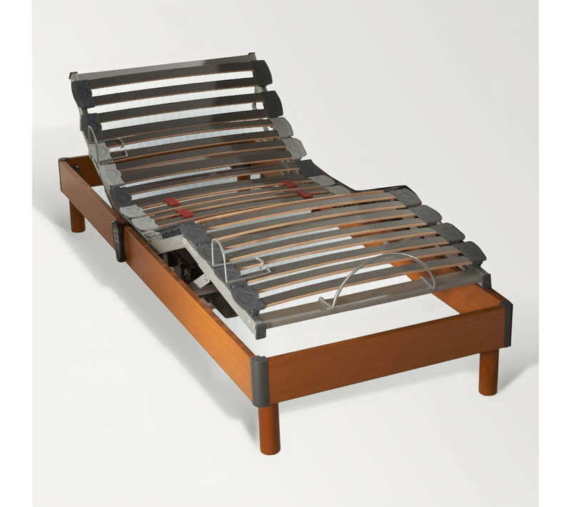 Sommier De Relaxation électrique à Lattes Bois Foncé 90x190