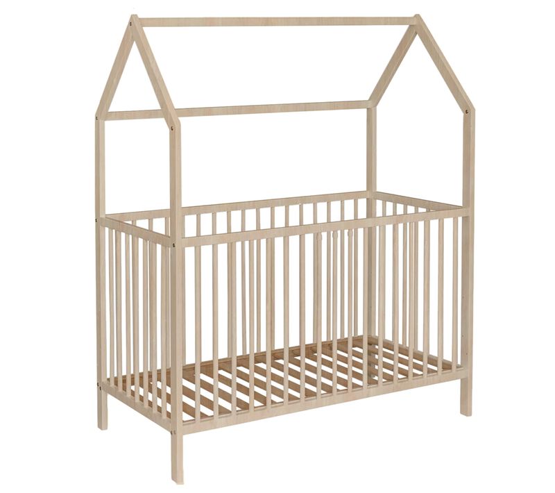 Lit Cabane Évolutif En Bois Massif Bois Clair 60x120