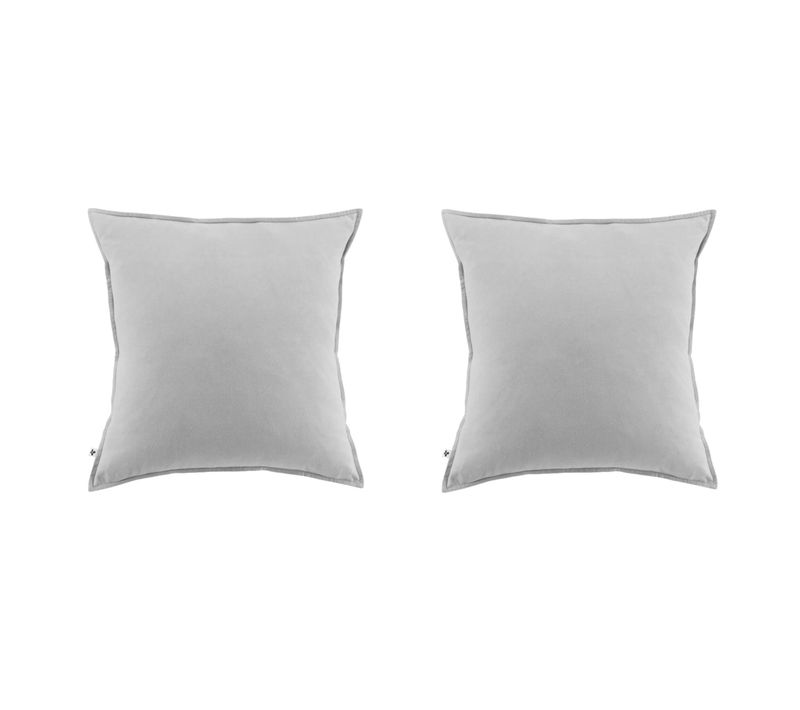 Taie D'oreiller Flanelle (lot De 2) Gris 50x70