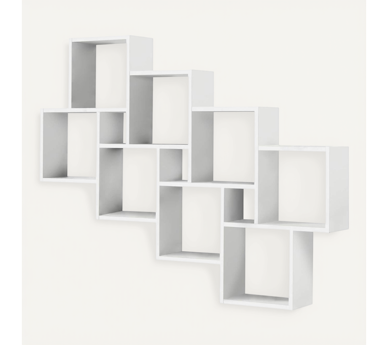 Etagère Murale 8 Cases Blanc