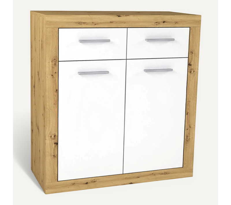 Commode 2 Portes 2 Tiroirs Bois