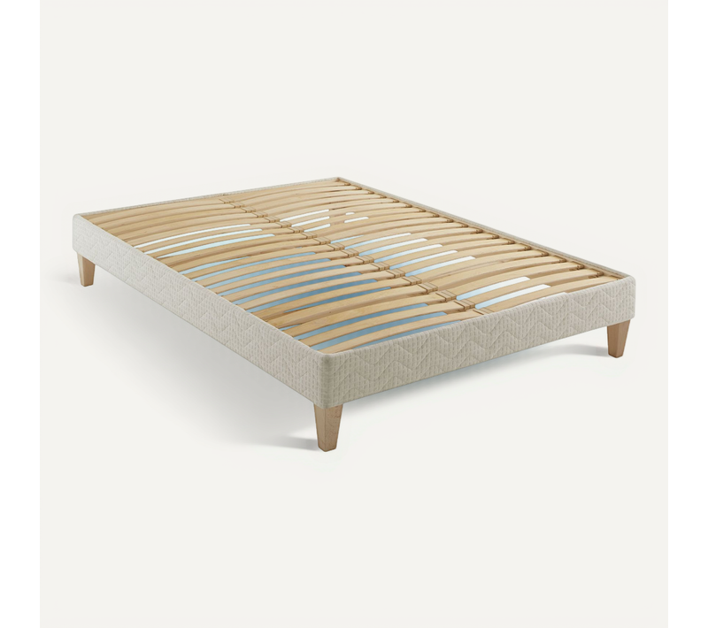 Sommier Déco Tapissier éco-responsable écru Aube 180x200