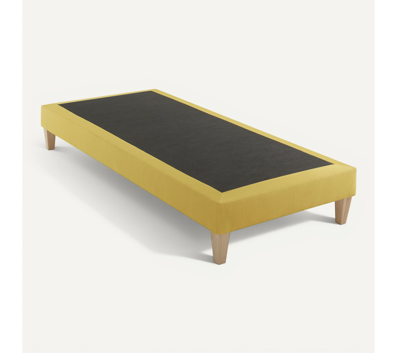 Sommier Déco Tapissier Jaune Aurore 120x190