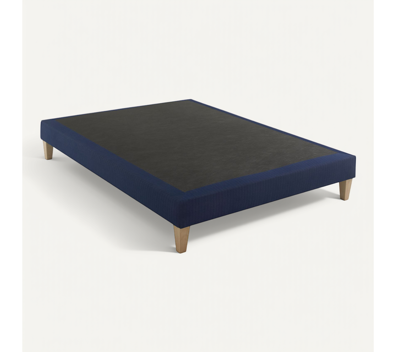 Sommier Déco Tapissier Bleu Marine Rêve 140x190