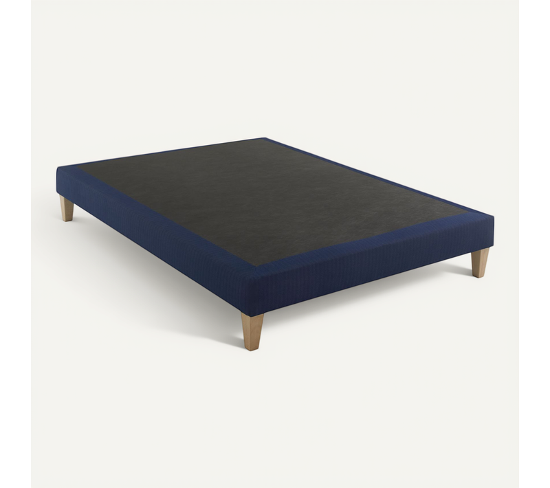 Sommier Déco Tapissier Bleu Marine Rêve 140x210