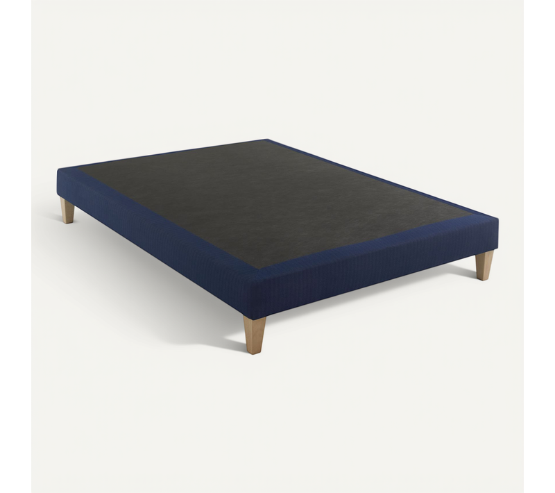 Sommier Déco Tapissier Bleu Marine Rêve 150x200