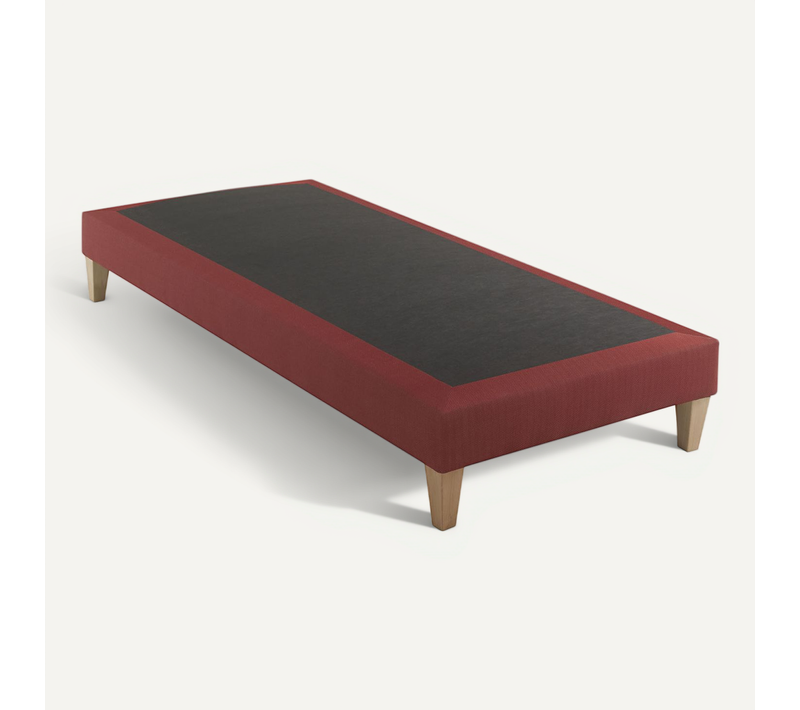 Sommier Déco Tapissier Rouge Crépuscule 90x190