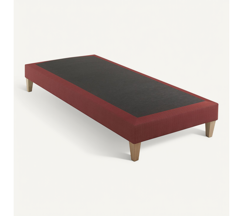 Sommier Déco Tapissier Rouge Crépuscule 100x190