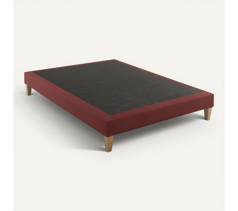 Sommier Déco Tapissier Rouge Crépuscule 150x200