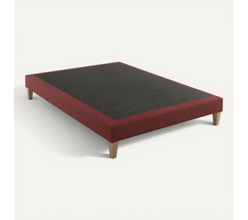Sommier Déco Tapissier Rouge Crépuscule 160x210