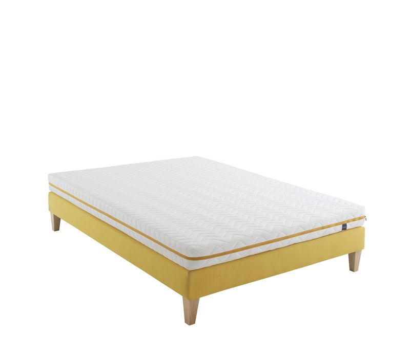Ensemble Matelas Mousse, Sommier Aurore 200 Soutien Ferme 160 X 200 - Accueil Confortable