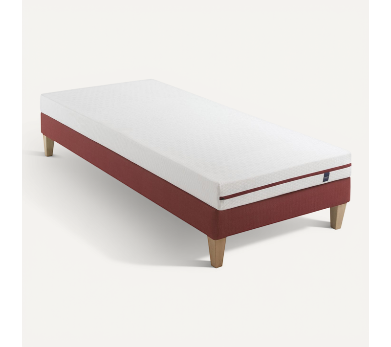Ensemble Matelas Latex, Sommier Crépuscule 200 Soutien Ferme 110 X 190 - Accueil Moelleux