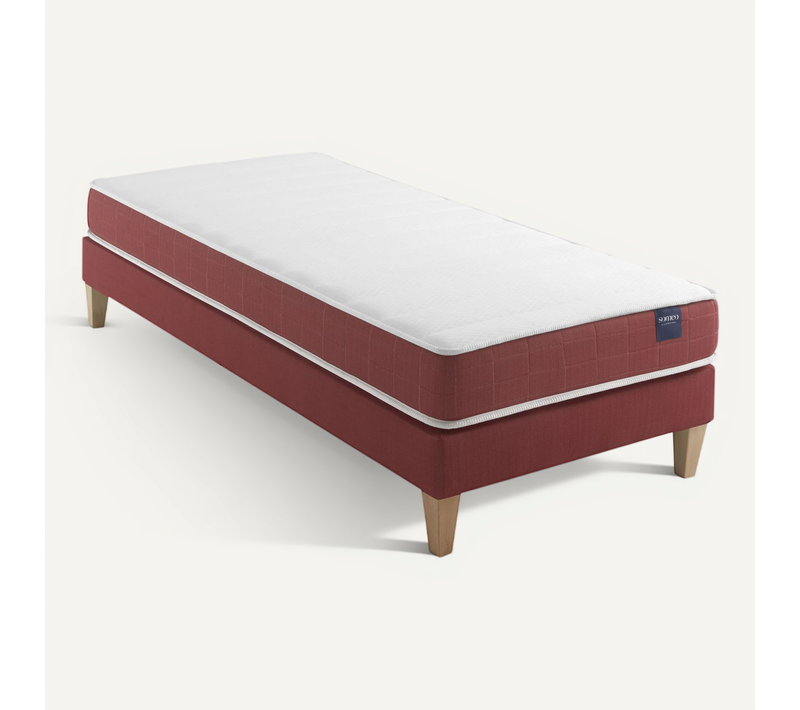 Ensemble Matelas Accueil Latex, Sommier Crépuscule 400 Soutien Ferme 100 X 200 - Accueil Moelleux