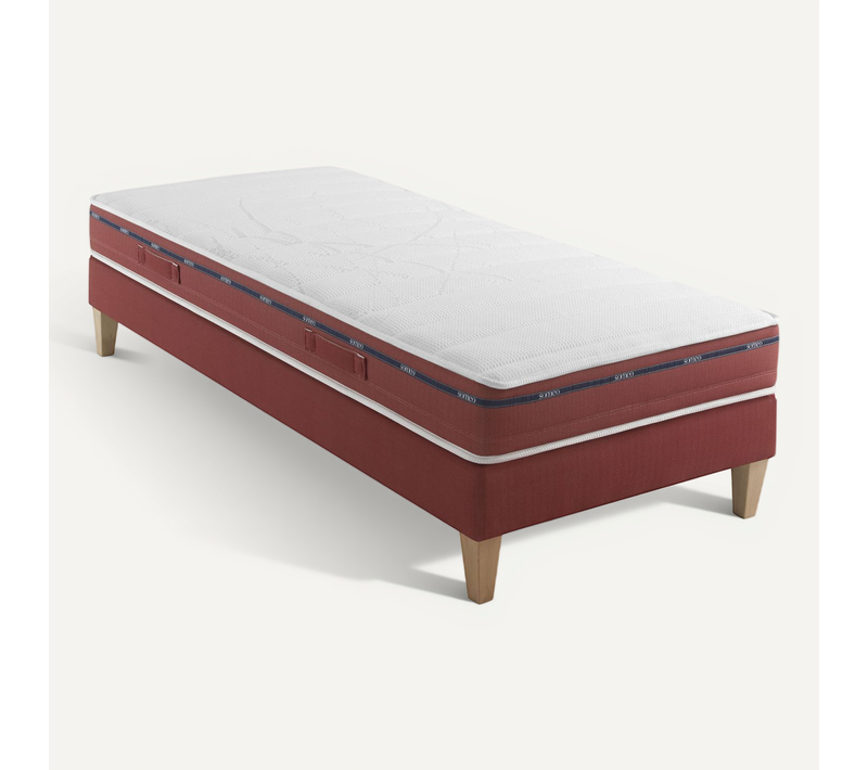Ensemble Matelas Latex, Sommier Crépuscule 500 Soutien Ferme 90 X 200 - Accueil Moelleux