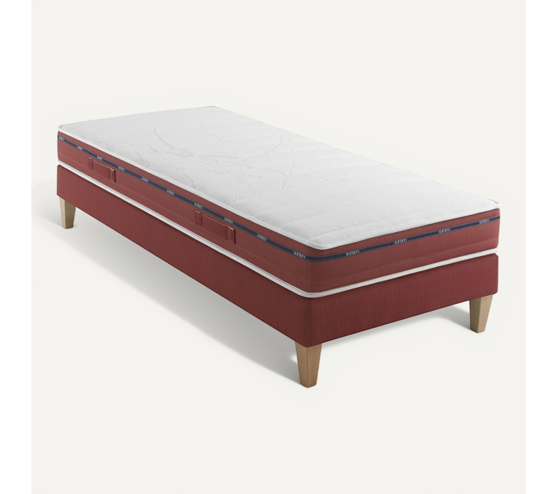 Ensemble Matelas Latex, Sommier Crépuscule 500 Soutien Ferme 100 X 190 - Accueil Moelleux