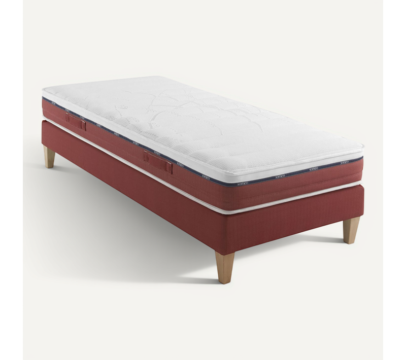 Ensemble Matelas Latex, Sommier Crépuscule 600 Soutien Mi-ferme 70 X 200