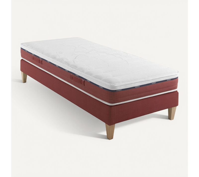 Ensemble Matelas Latex, Sommier Crépuscule 600 Soutien Mi-ferme 110 X 190