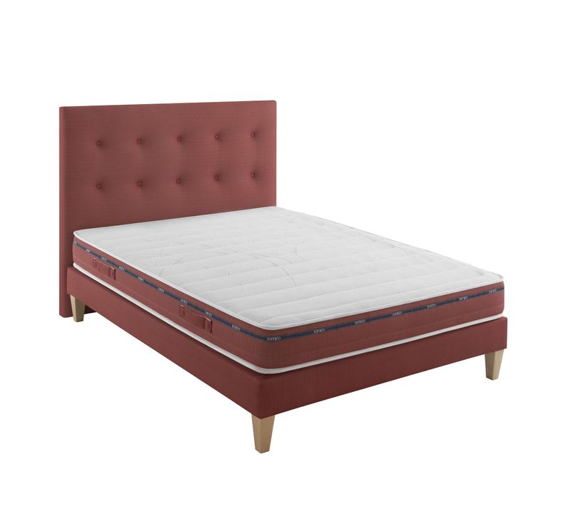 Ensemble Matelas Latex, Sommier, Pieds Et Tête De Lit Crépuscule 500 Soutien Ferme 160 X 200