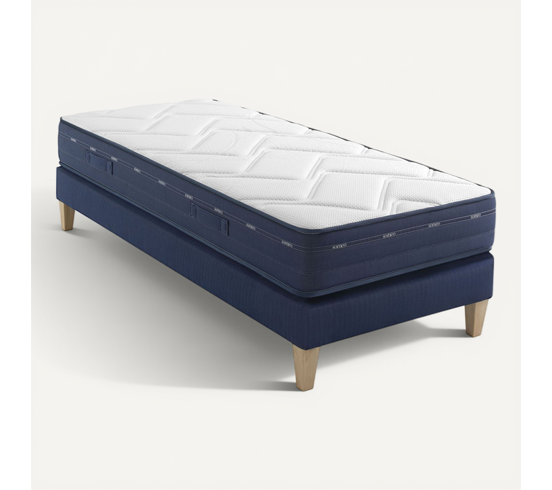 Ensemble Matelas Ressorts Et Accueil Mémoire De Forme, Sommier Rêve 500 Soutien Ferme 80 X 200