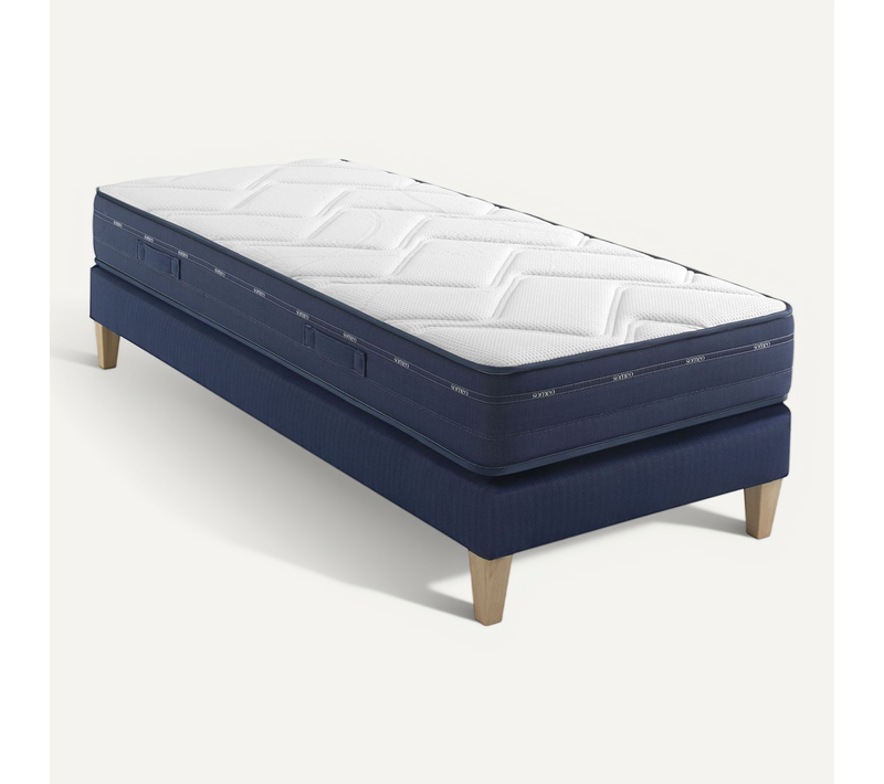 Ensemble Matelas Ressorts Et Accueil Mémoire De Forme, Sommier Rêve 500 Soutien Ferme 90 X 190