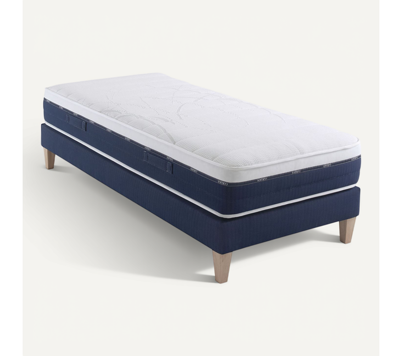 Ensemble Matelas Ressorts Et Accueil Mémoire De Forme, Sommier Rêve 600 Soutien Ferme 80 X 200