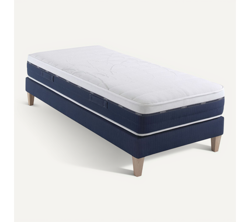 Ensemble Matelas Ressorts Et Accueil Mémoire De Forme, Sommier Rêve 600 Soutien Ferme 90 X 190