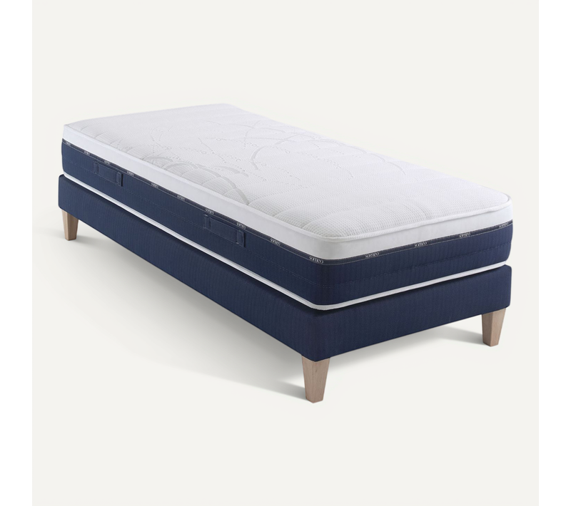Ensemble Matelas Ressorts Et Accueil Mémoire De Forme, Sommier Rêve 600 Soutien Ferme 90 X 210