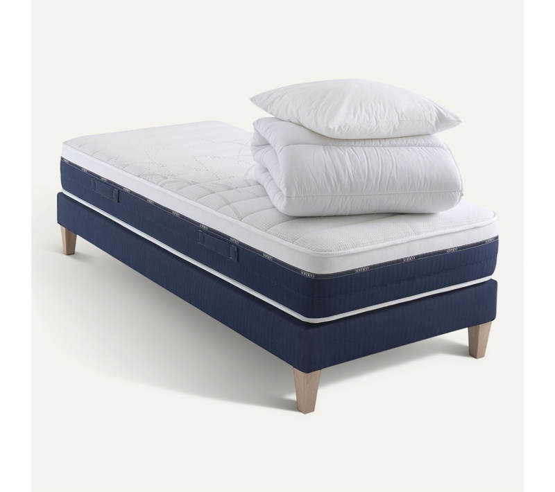 Ensemble Matelas Ressorts, Accueil Mémoire De Forme, Sommier, Couette, Oreiller Rêve 600 100x210