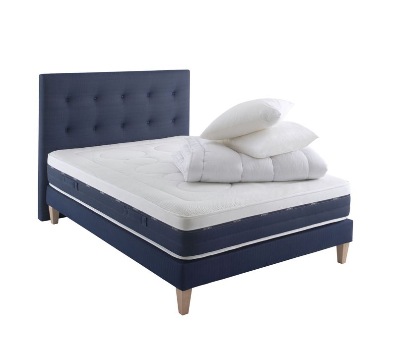 Ensemble Matelas Ressorts, Accueil Mémoire De Forme, Sommier, Couette, Oreiller Rêve 600 180x210