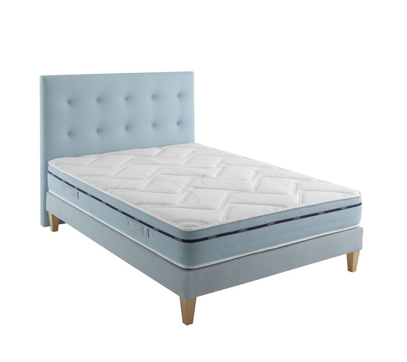 Ensemble Matelas Mousse Accueil Mémoire De Forme, Sommier, Pieds Songe 500 Soutien Ferme 160 X 200