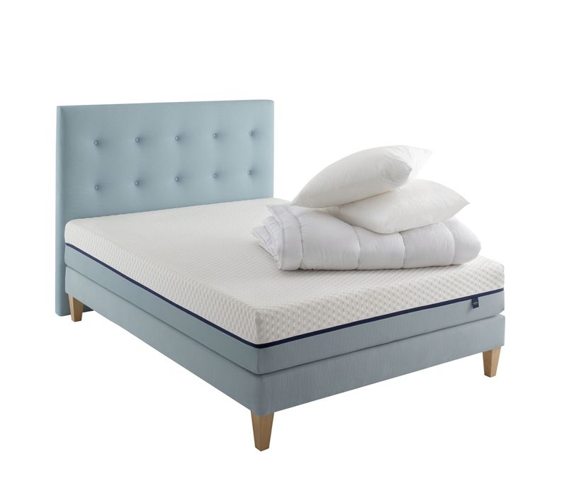 Ensemble Matelas Mousse Accueil Mémoire De Forme, Sommier, Couette, Oreiller Songe 600 180x200