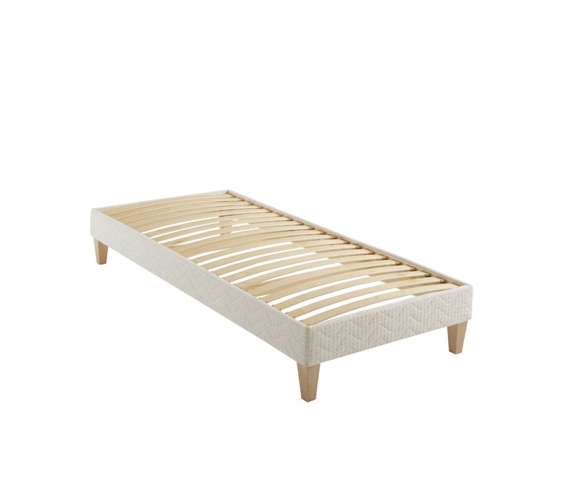 Sommier Déco Tapissier éco-responsable écru Aube 2x70x190