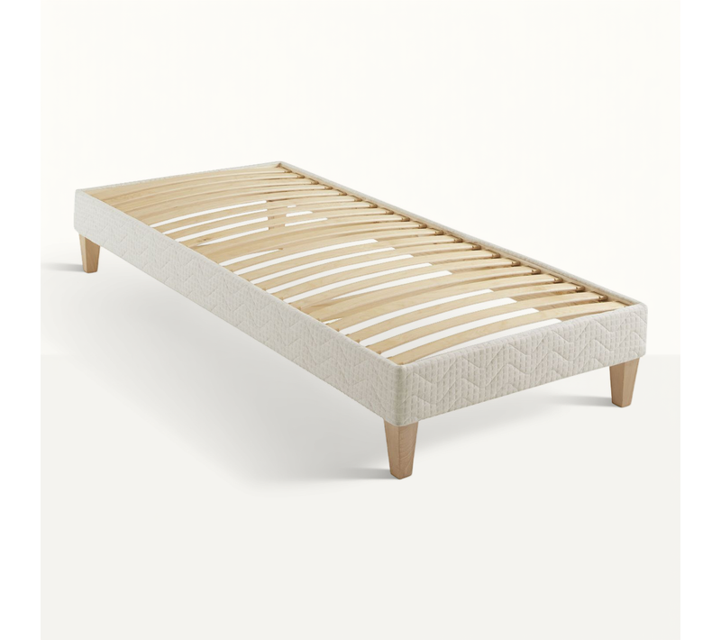 Sommier Déco Tapissier éco-responsable écru Aube 2x80x200