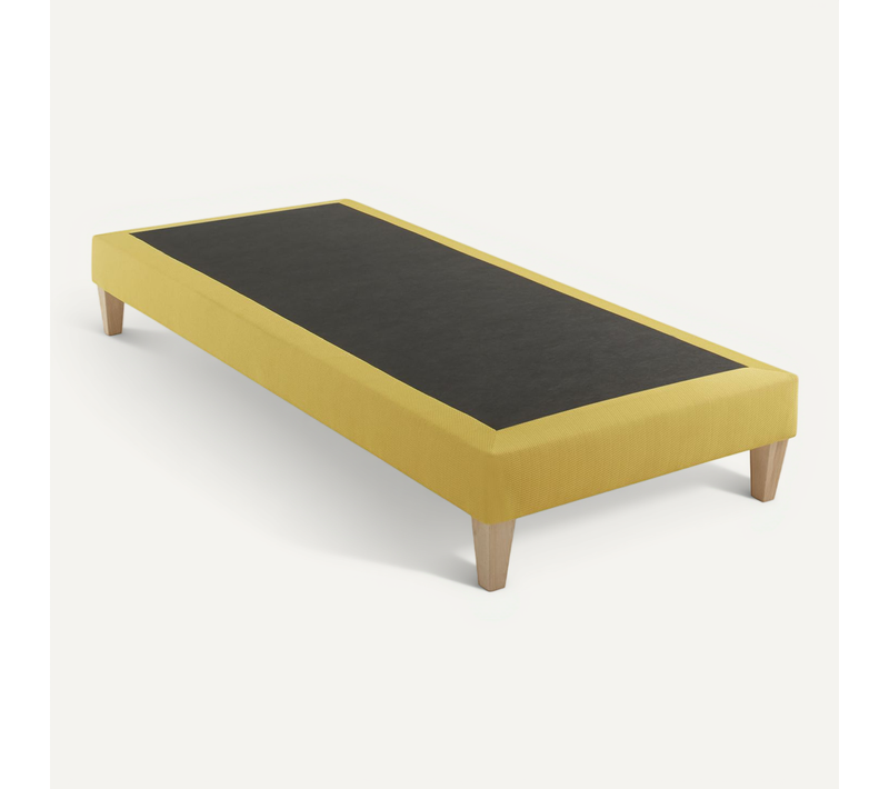 Sommier Déco Tapissier Jaune Aurore 2x70x190