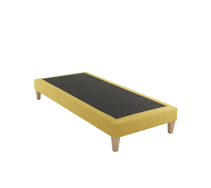 Sommier Déco Tapissier Jaune Aurore 2x70x200