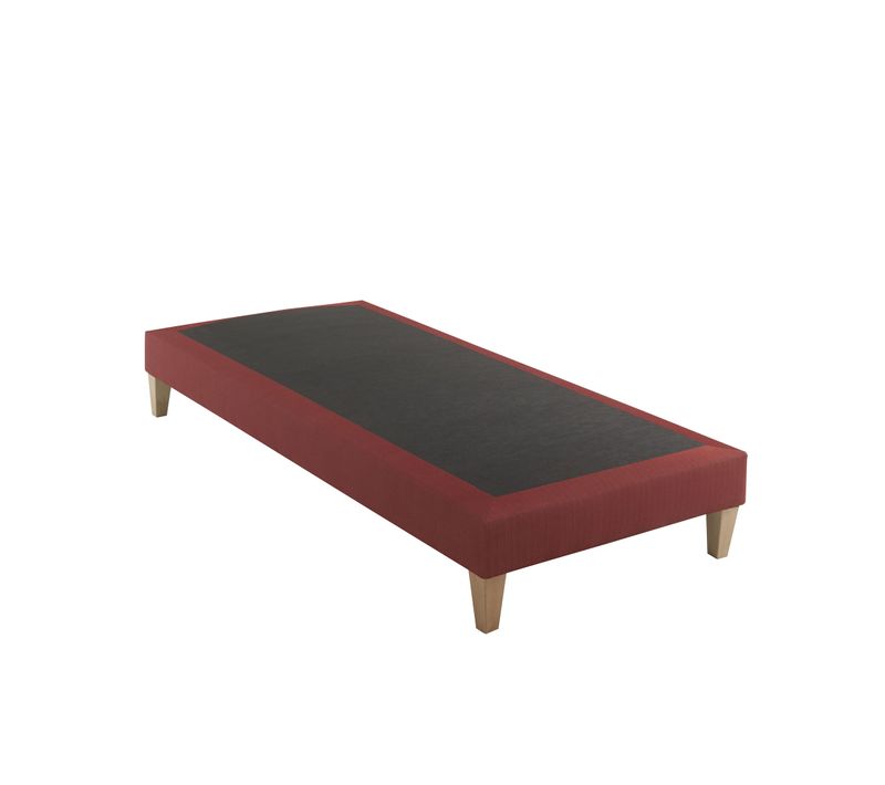 Sommier Déco Tapissier Rouge Crépuscule 2x80x200