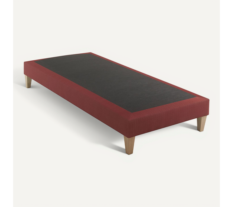 Sommier Déco Tapissier Rouge Crépuscule 2x100x200