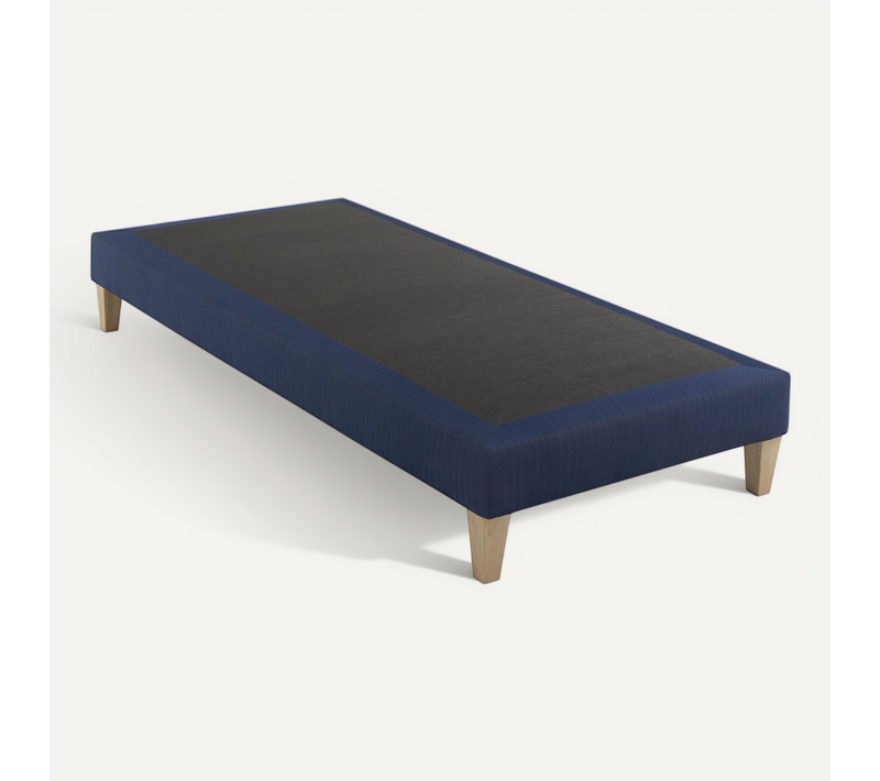 Sommier Déco Tapissier Bleu Marine Rêve 2x90x200