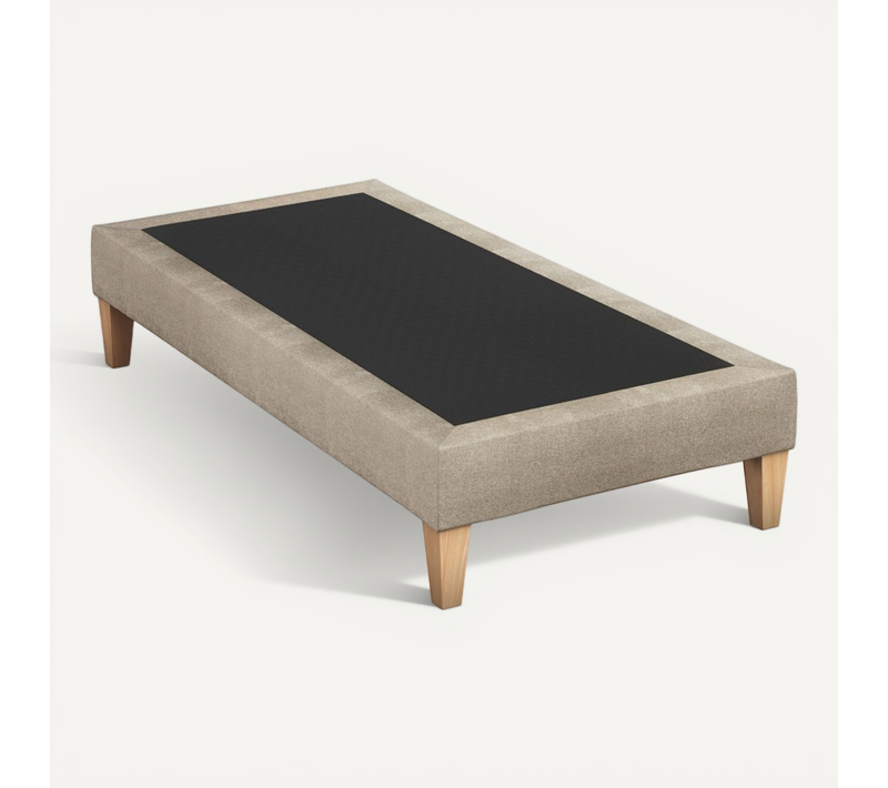 Sommier Déco Tapissier Beige Sable - 70x200