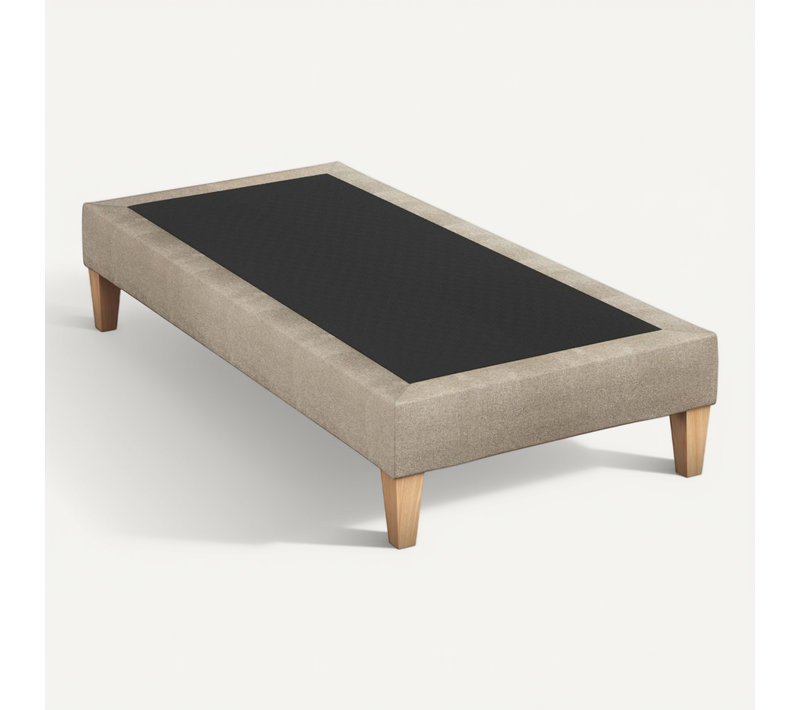 Sommier Déco Tapissier Beige Sable - 80x190