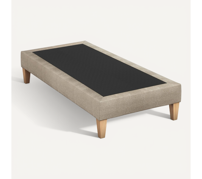 Sommier Déco Tapissier Beige Sable - 80x200